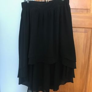 Black High Low Skirt